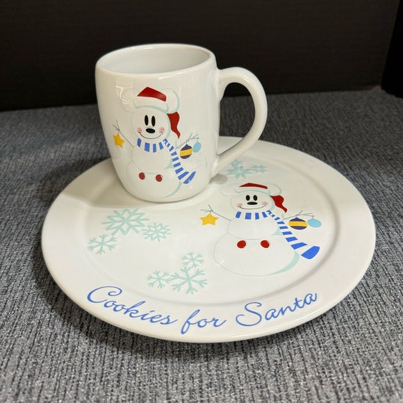 Disney Vintage Cookies for Santa Plate and Mug Set - Picture 1 of 16